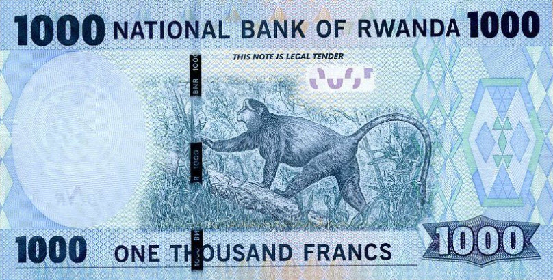 P39 Rwanda 1000 Francs Year 2015